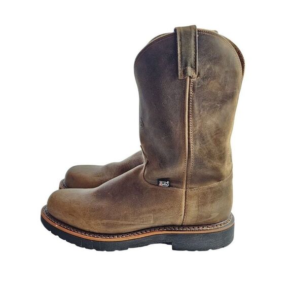 NWOB JUSTIN WORK Men's Blueprint Soft Toe Pull On Work Boot - 4440 Size 13D - Picture 1 of 9